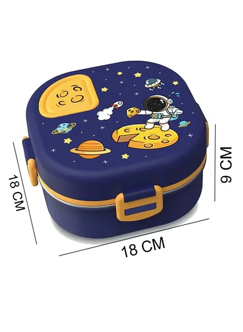 Mobcos Blue Mobcos Stainless Steel Lunch Containers 3 Compartments Lunch Box with Bowl Bento Box for Adult Kids (Blue)  | Best Price UAE